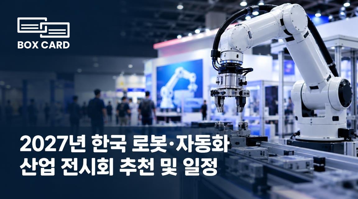 2027년 한국 로봇·자동화 산업 전시회 추천 및 일정