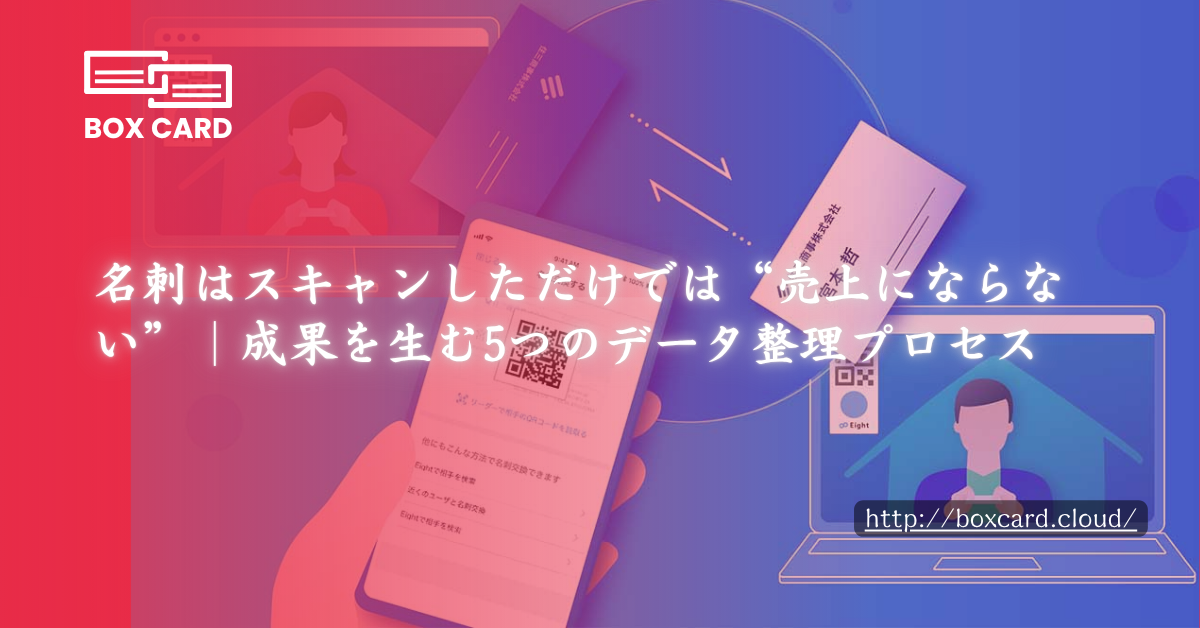 名刺はスキャンしただけでは“売上にならない”｜成果を生む5つのデータ整理プロセス